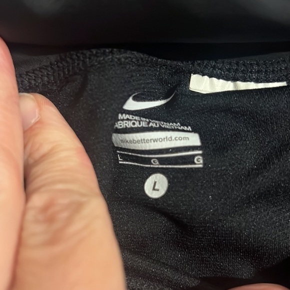 Women's Nike Dri-FIT Running‎ Black Lined Shorts  built in briefs Size Large 🟢 - Picture 6 of 7